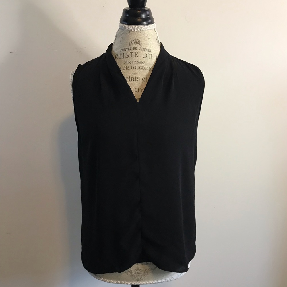 Tahari black sheer women’s top